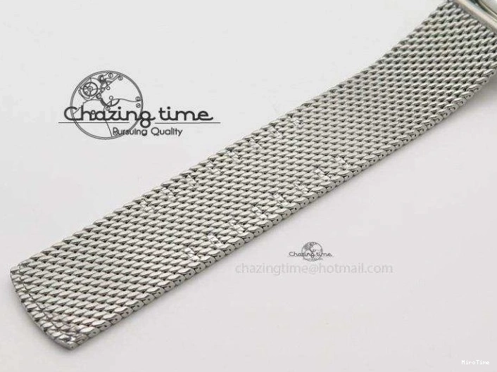 MIROTIME 0707 Portofino Chrono SS White Dial on SS Mesh Bracelet A Soft 7388